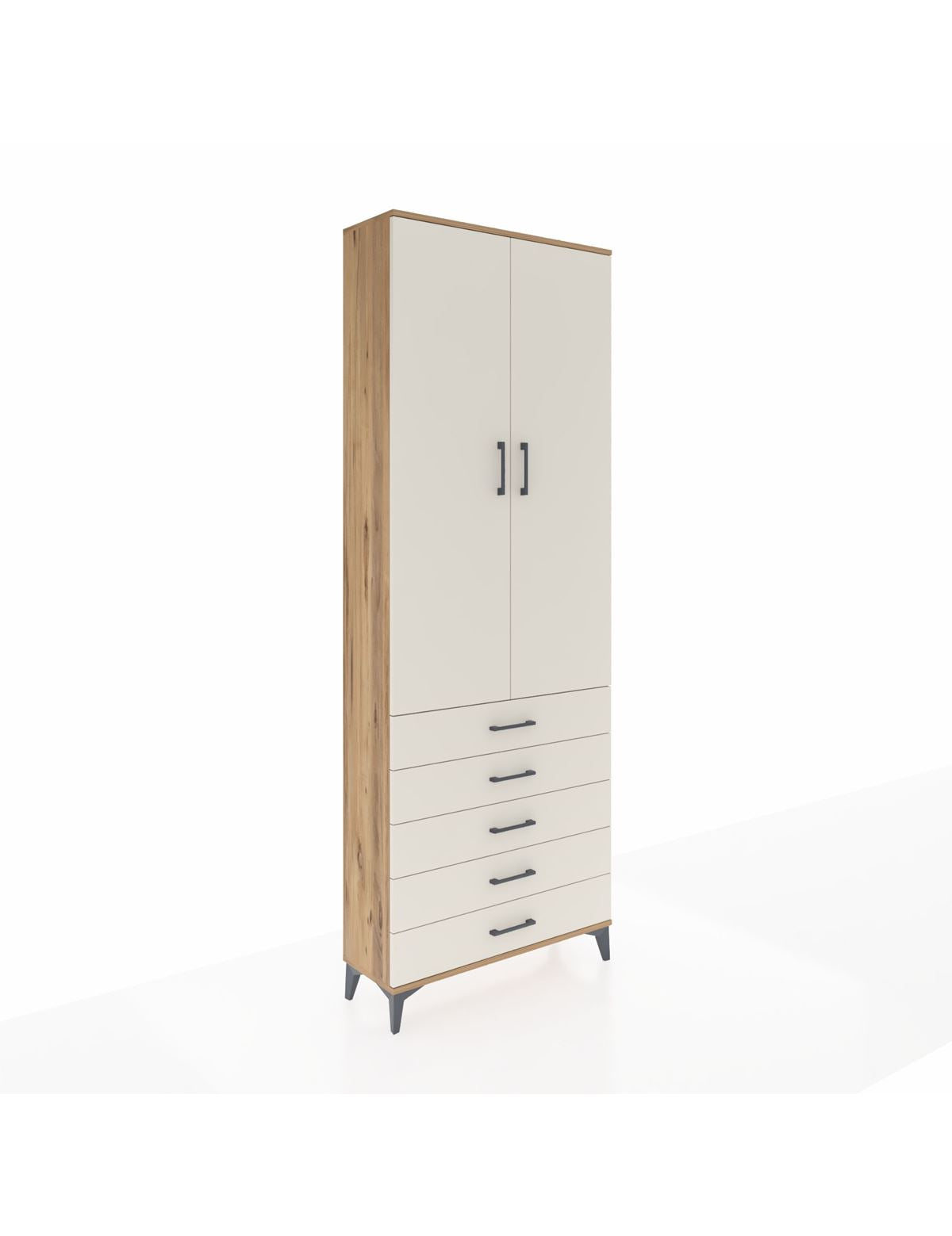 Arges Dolap 4 Raflı 5 Çekmeceli 2 Kapaklı 88x30x243 - S33M231V7A