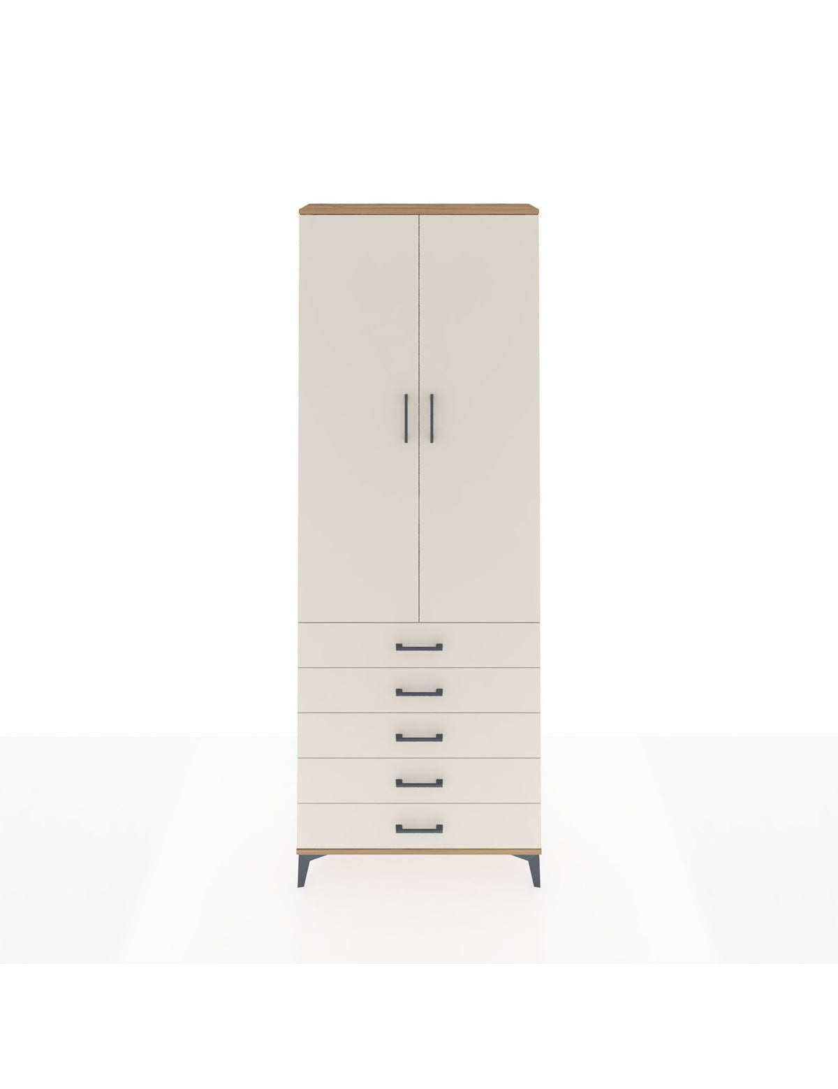Arges Dolap 4 Raflı 5 Çekmeceli 2 Kapaklı 88x30x243 - S33M231V7A