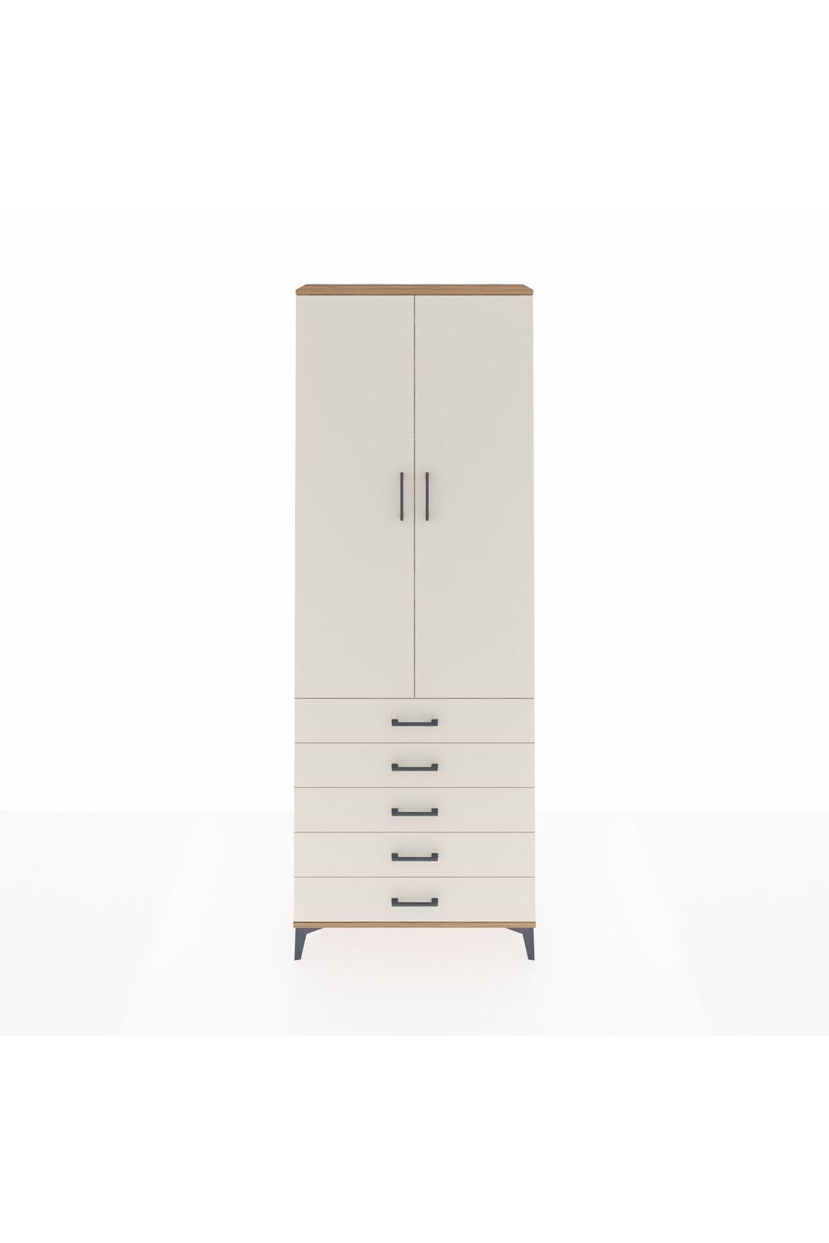 Arges Dolap 4 Raflı 5 Çekmeceli 2 Kapaklı 88x30x243 - S33M231V7A