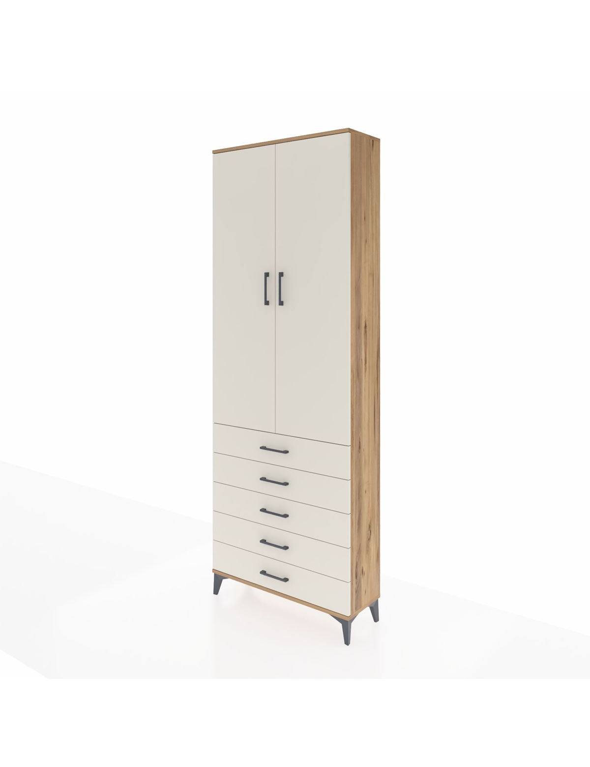 Arges Dolap 4 Raflı 5 Çekmeceli 2 Kapaklı 88x30x243 - S33M231V7A
