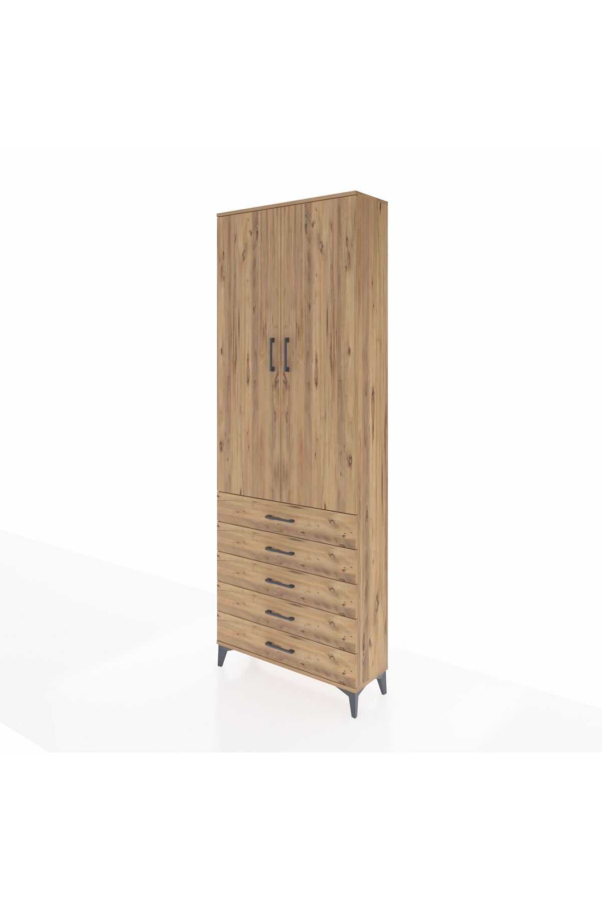 Arges Dolap 4 Raflı 5 Çekmeceli 2 Kapaklı 88x30x243 - S33M231V9A