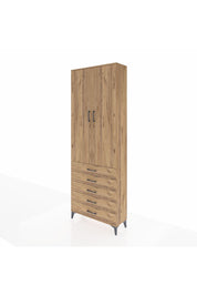 Arges Dolap 4 Raflı 5 Çekmeceli 2 Kapaklı 88x30x243 - S33M231V9A