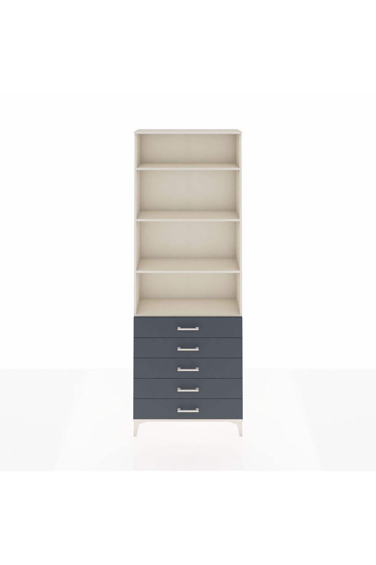 Arges Dolap 4 Raflı 5 Çekmeceli 88x30x243 - S33M232V2A