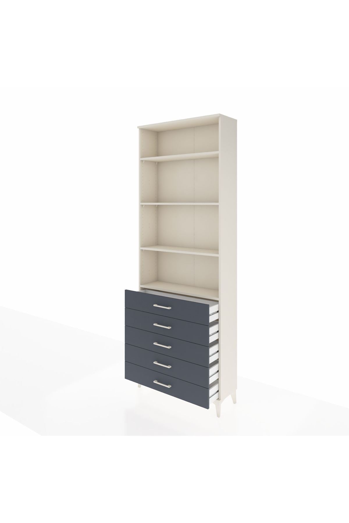 Arges Dolap 4 Raflı 5 Çekmeceli 88x30x243 - S33M232V2A