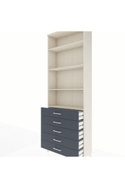 Arges Dolap 4 Raflı 5 Çekmeceli 88x30x243 - S33M232V2A