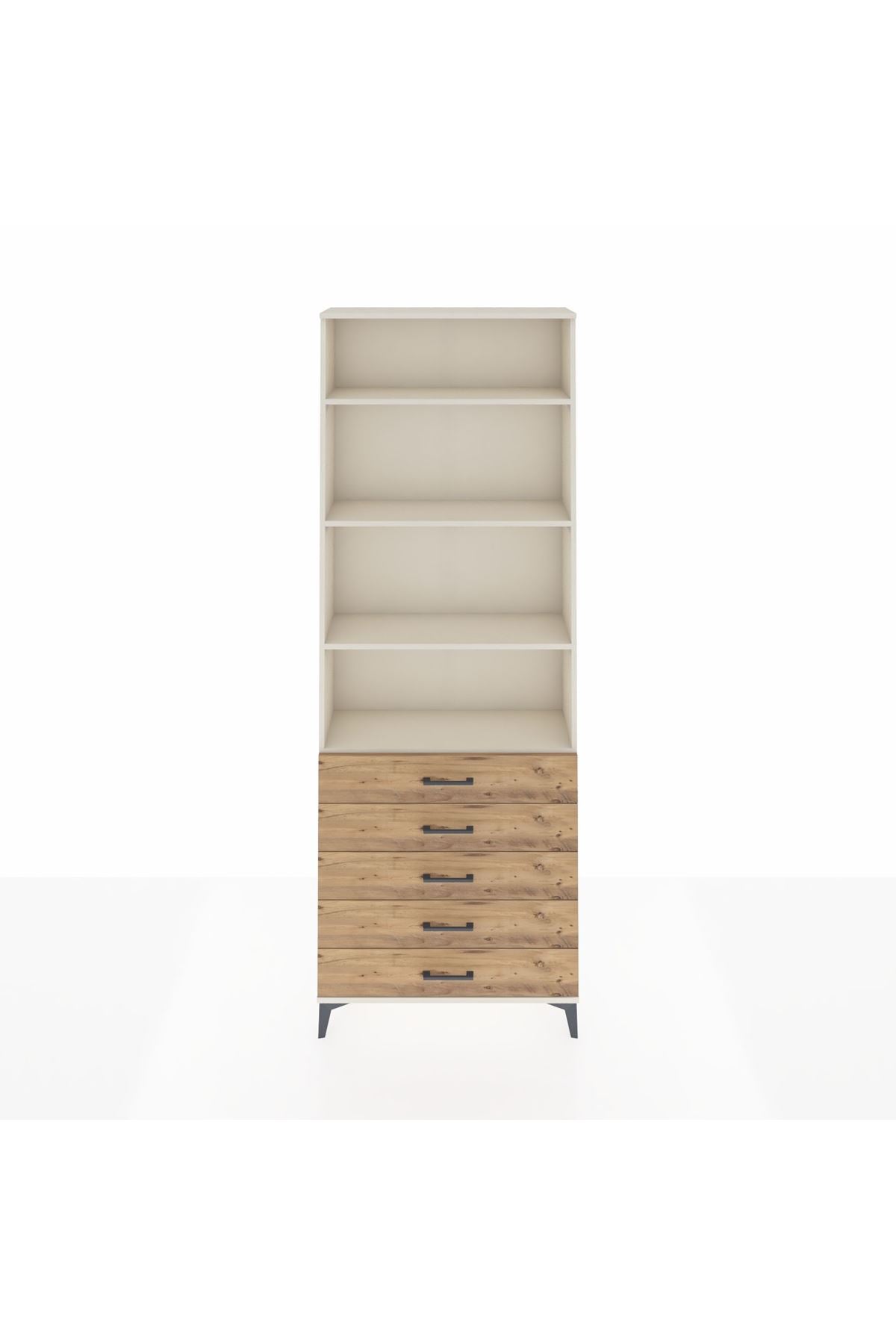 Arges Dolap 4 Raflı 5 Çekmeceli 88x30x243 - S33M232V3A