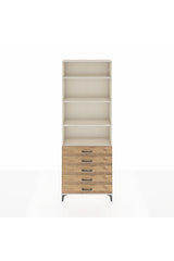 Arges Dolap 4 Raflı 5 Çekmeceli 88x30x243
