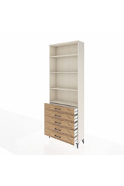 Arges Dolap 4 Raflı 5 Çekmeceli 88x30x243 - S33M232V3A