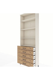 Arges Dolap 4 Raflı 5 Çekmeceli 88x30x243 - S33M232V3A