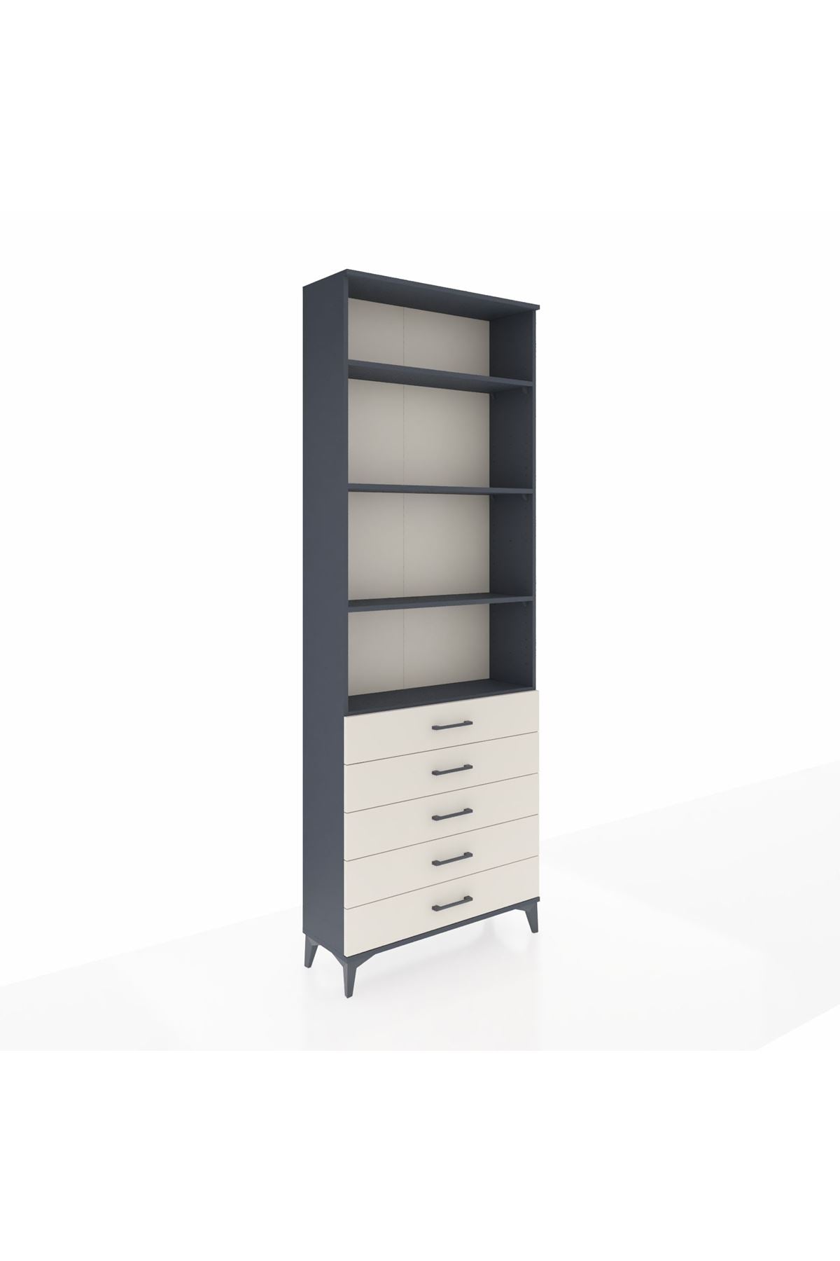 Arges Dolap 4 Raflı 5 Çekmeceli 88x30x243 - S33M232V4A