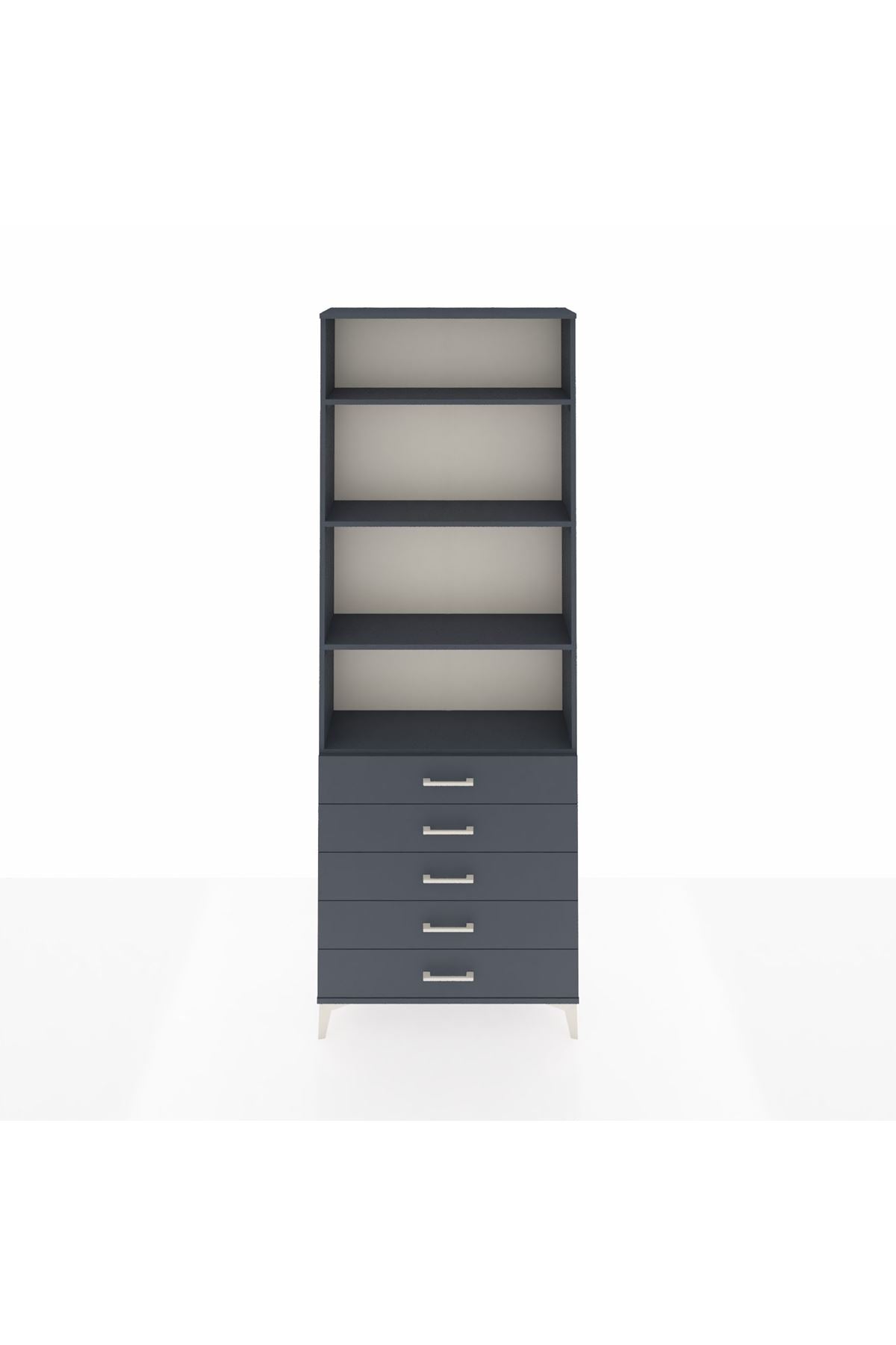 Arges Dolap 4 Raflı 5 Çekmeceli 88x30x243 - S33M232V5A