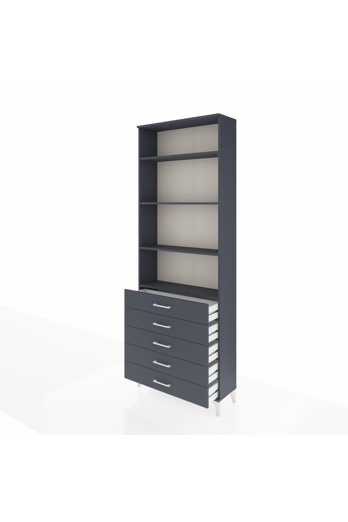 Arges Dolap 4 Raflı 5 Çekmeceli 88x30x243 - S33M232V5A