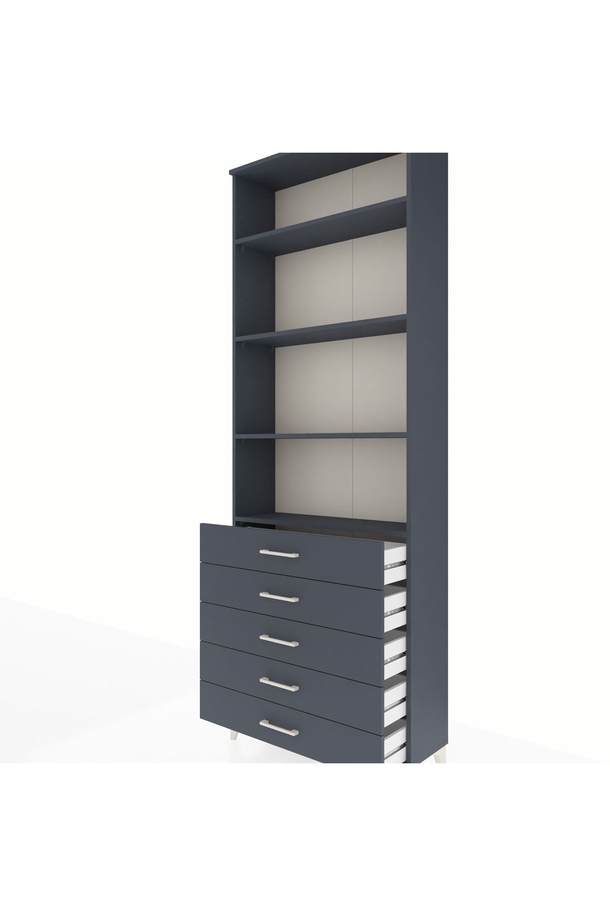 Arges Dolap 4 Raflı 5 Çekmeceli 88x30x243 - S33M232V5A