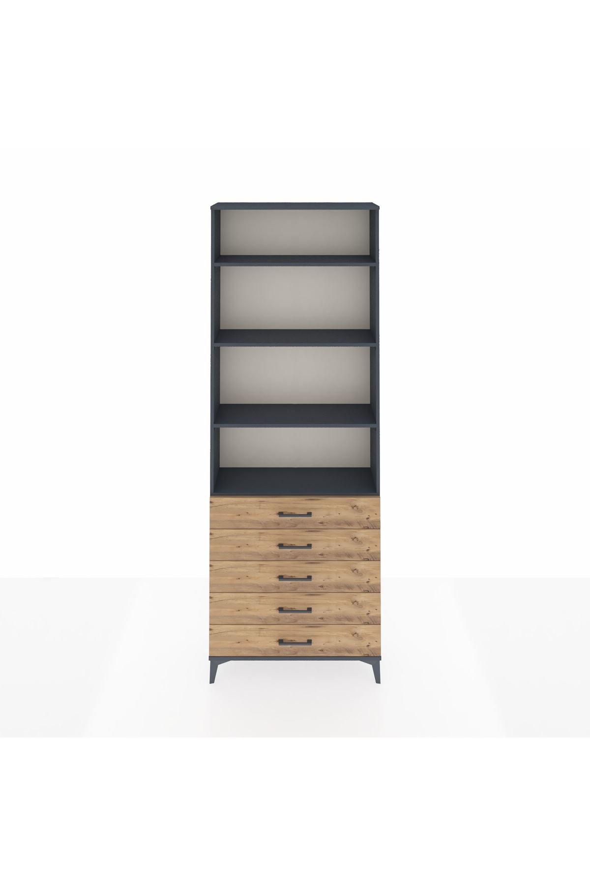 Arges Dolap 4 Raflı 5 Çekmeceli 88x30x243 - S33M232V6A