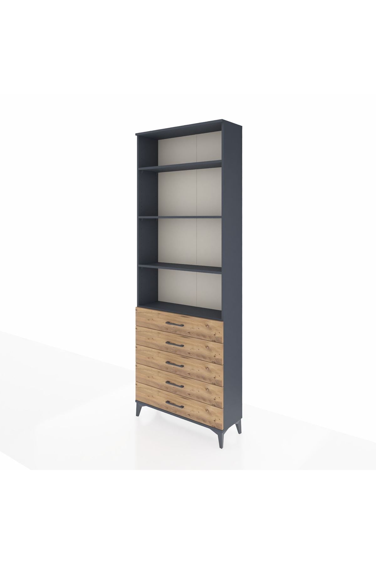 Arges Dolap 4 Raflı 5 Çekmeceli 88x30x243 - S33M232V6A