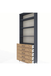 Arges Dolap 4 Raflı 5 Çekmeceli 88x30x243 - S33M232V6A