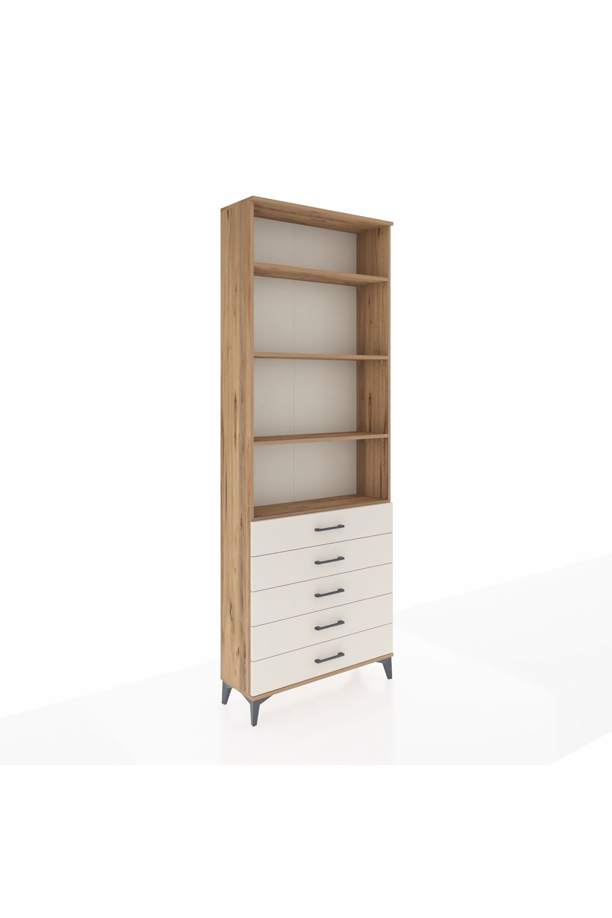Arges Dolap 4 Raflı 5 Çekmeceli 88x30x243 - S33M232V7A