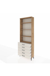 Arges Dolap 4 Raflı 5 Çekmeceli 88x30x243 - S33M232V7A