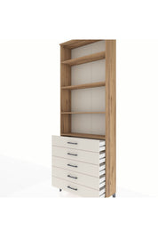 Arges Dolap 4 Raflı 5 Çekmeceli 88x30x243 - S33M232V7A
