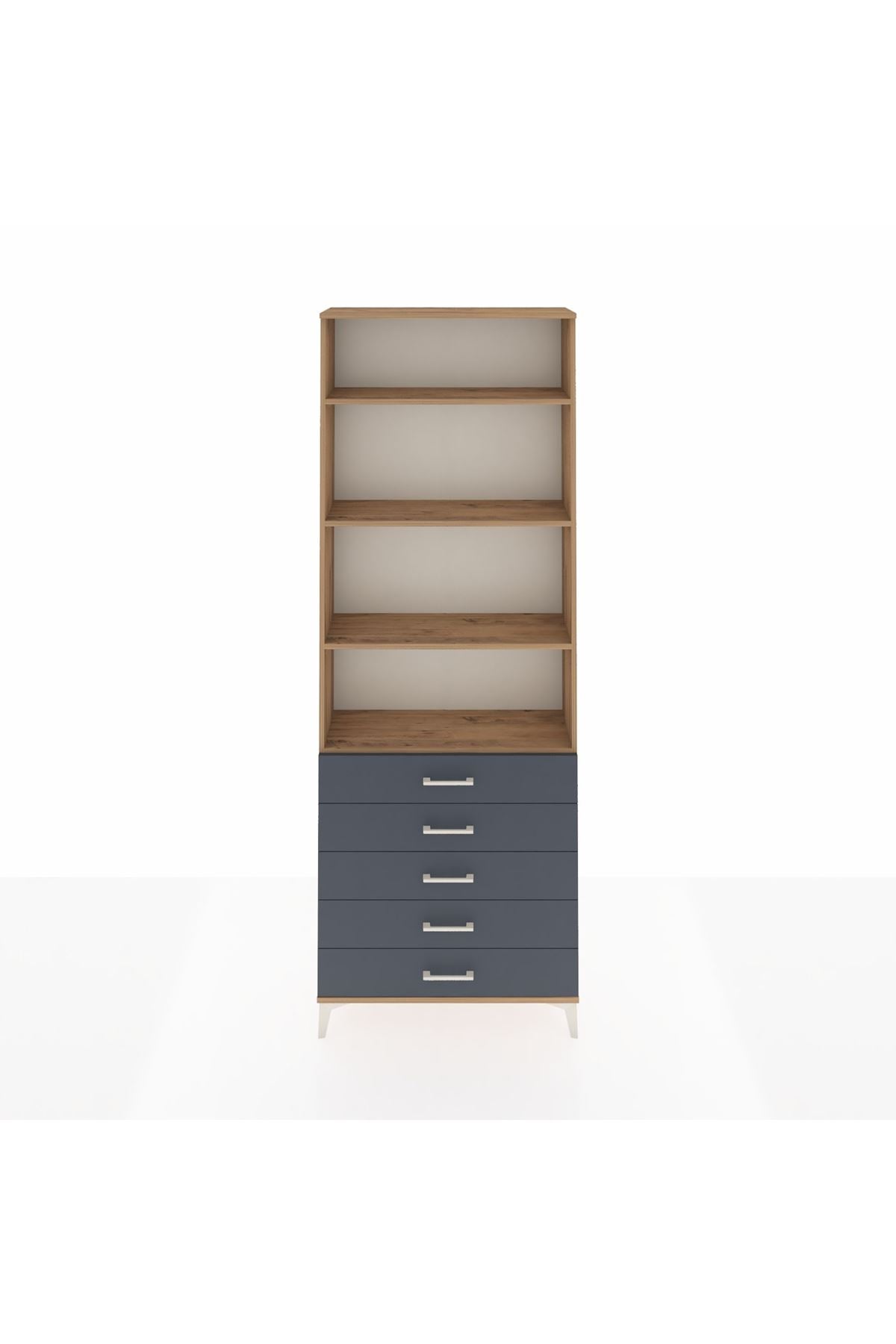 Arges Dolap 4 Raflı 5 Çekmeceli 88x30x243 - S33M232V8A