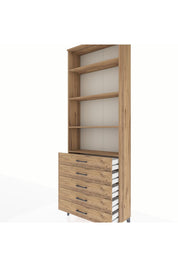 Arges Dolap 4 Raflı 5 Çekmeceli 88x30x243 - S33M232V9A