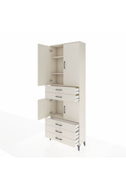 Arges Dolap 4 Raflı 5 Çekmeceli 4 Kapaklı 88x30x243 - S33M233V1A