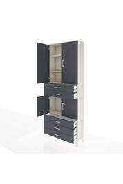 Arges Dolap 4 Raflı 5 Çekmeceli 4 Kapaklı 88x30x243 - S33M233V2A