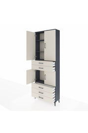 Arges Dolap 4 Raflı 5 Çekmeceli 4 Kapaklı 88x30x243 - S33M233V4A