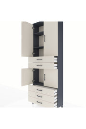 Arges Dolap 4 Raflı 5 Çekmeceli 4 Kapaklı 88x30x243 - S33M233V4A