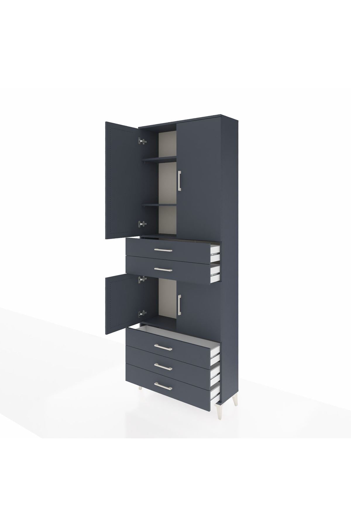 Arges Dolap 4 Raflı 5 Çekmeceli 4 Kapaklı 88x30x243 - S33M233V5A
