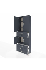 Arges Dolap 4 Raflı 5 Çekmeceli 4 Kapaklı 88x30x243 - S33M233V5A