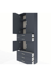 Arges Dolap 4 Raflı 5 Çekmeceli 4 Kapaklı 88x30x243 - S33M233V5A