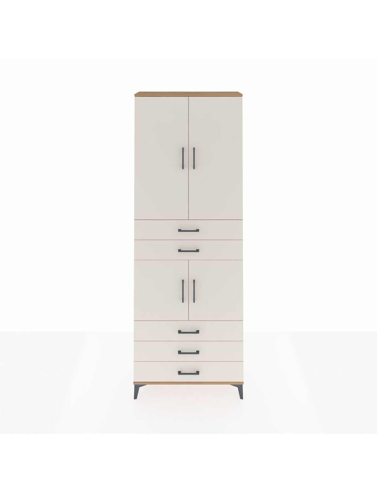 Arges Dolap 4 Raflı 5 Çekmeceli 4 Kapaklı 88x30x243 - S33M233V7A