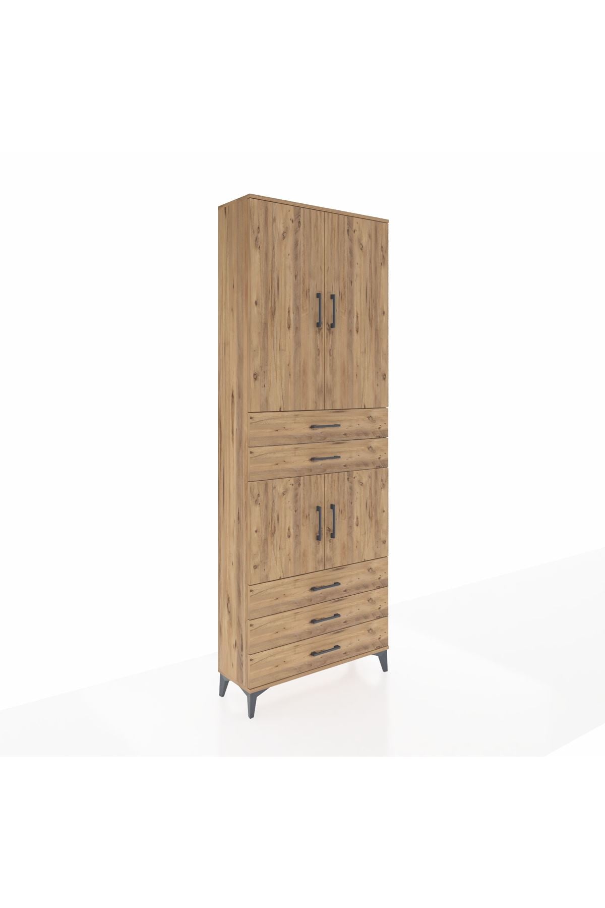 Arges Dolap 4 Raflı 5 Çekmeceli 4 Kapaklı 88x30x243 - S33M233V9A