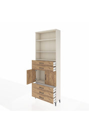 Arges Dolap 4 Raflı 5 Çekmeceli 2 Kapaklı 88x30x243 - S33M234V3A