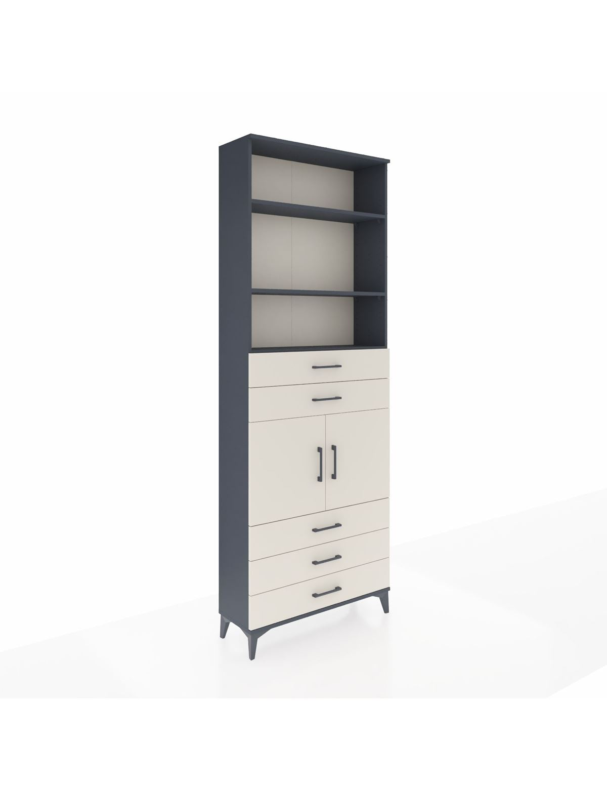 Arges Dolap 4 Raflı 5 Çekmeceli 2 Kapaklı 88x30x243 - S33M234V4A