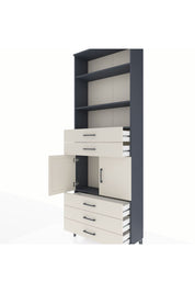 Arges Dolap 4 Raflı 5 Çekmeceli 2 Kapaklı 88x30x243 - S33M234V4A