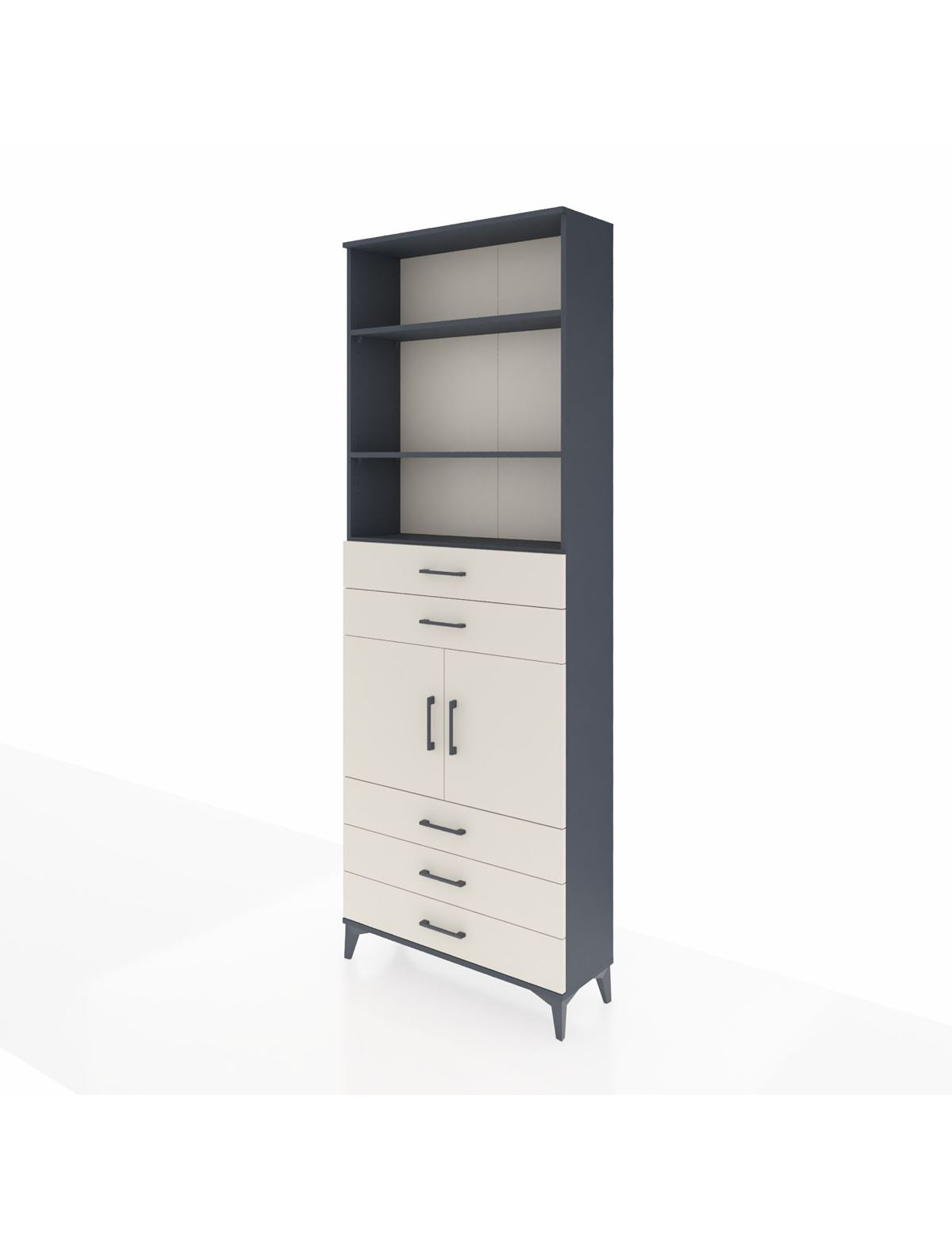 Arges Dolap 4 Raflı 5 Çekmeceli 2 Kapaklı 88x30x243 - S33M234V4A