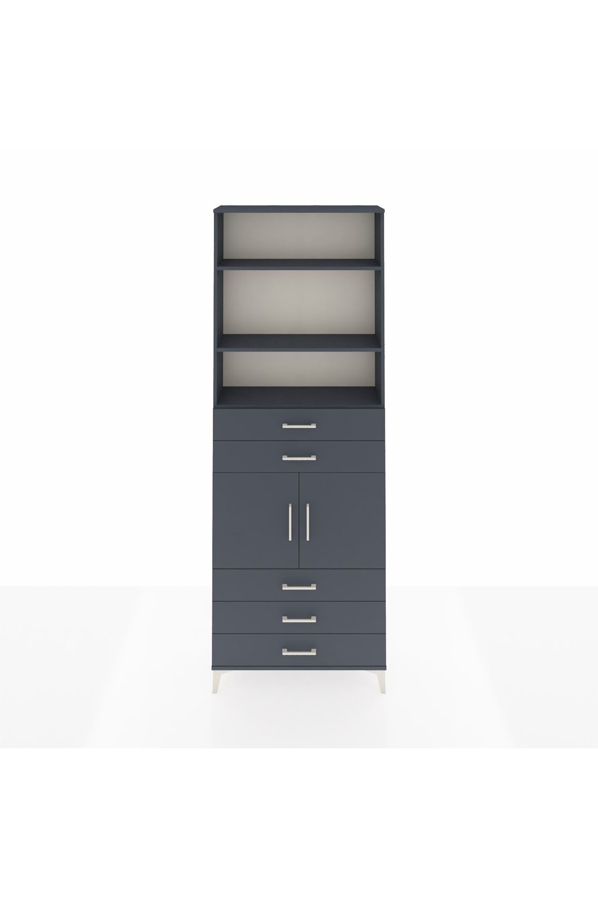 Arges Dolap 4 Raflı 5 Çekmeceli 2 Kapaklı 88x30x243 - S33M234V5A