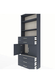 Arges Dolap 4 Raflı 5 Çekmeceli 2 Kapaklı 88x30x243 - S33M234V5A
