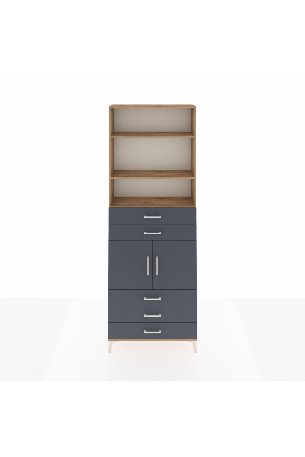 Arges Dolap 4 Raflı 5 Çekmeceli 2 Kapaklı 88x30x243 - S33M234V8A