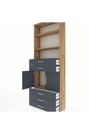 Arges Dolap 4 Raflı 5 Çekmeceli 2 Kapaklı 88x30x243 - S33M234V8A