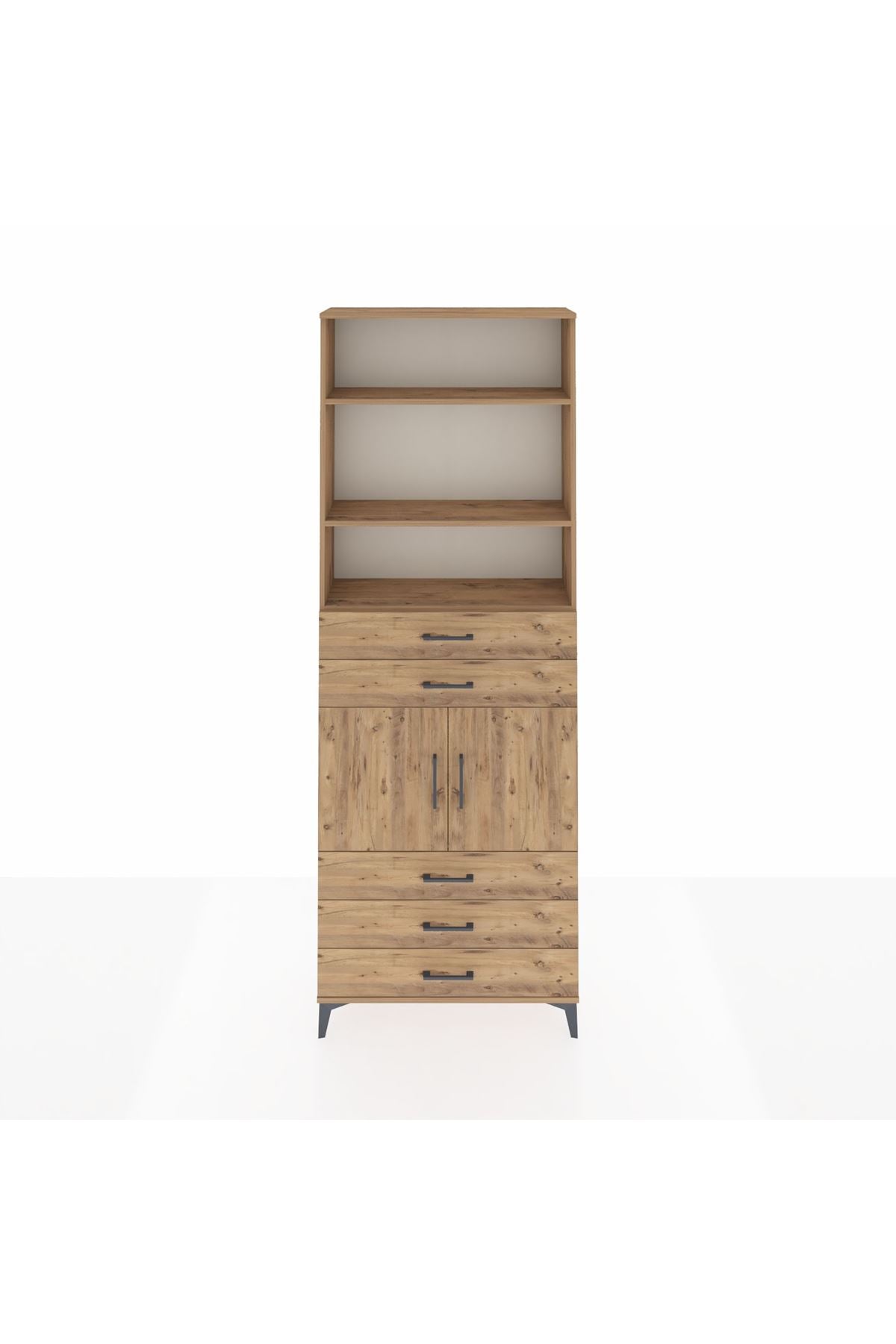 Arges Dolap 4 Raflı 5 Çekmeceli 2 Kapaklı 88x30x243 - S33M234V9A