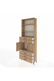 Arges Dolap 4 Raflı 5 Çekmeceli 2 Kapaklı 88x30x243 - S33M234V9A
