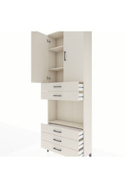 Arges Dolap 4 Raflı 5 Çekmeceli 2 Kapaklı 88x30x243 - S33M235V1A