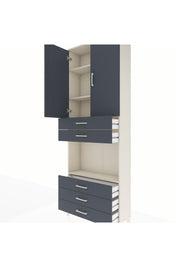 Arges Dolap 4 Raflı 5 Çekmeceli 2 Kapaklı 88x30x243 - S33M235V2A
