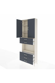 Arges Dolap 4 Raflı 5 Çekmeceli 2 Kapaklı 88x30x243 - S33M235V2A