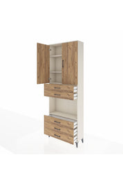 Arges Dolap 4 Raflı 5 Çekmeceli 2 Kapaklı 88x30x243 - S33M235V3A