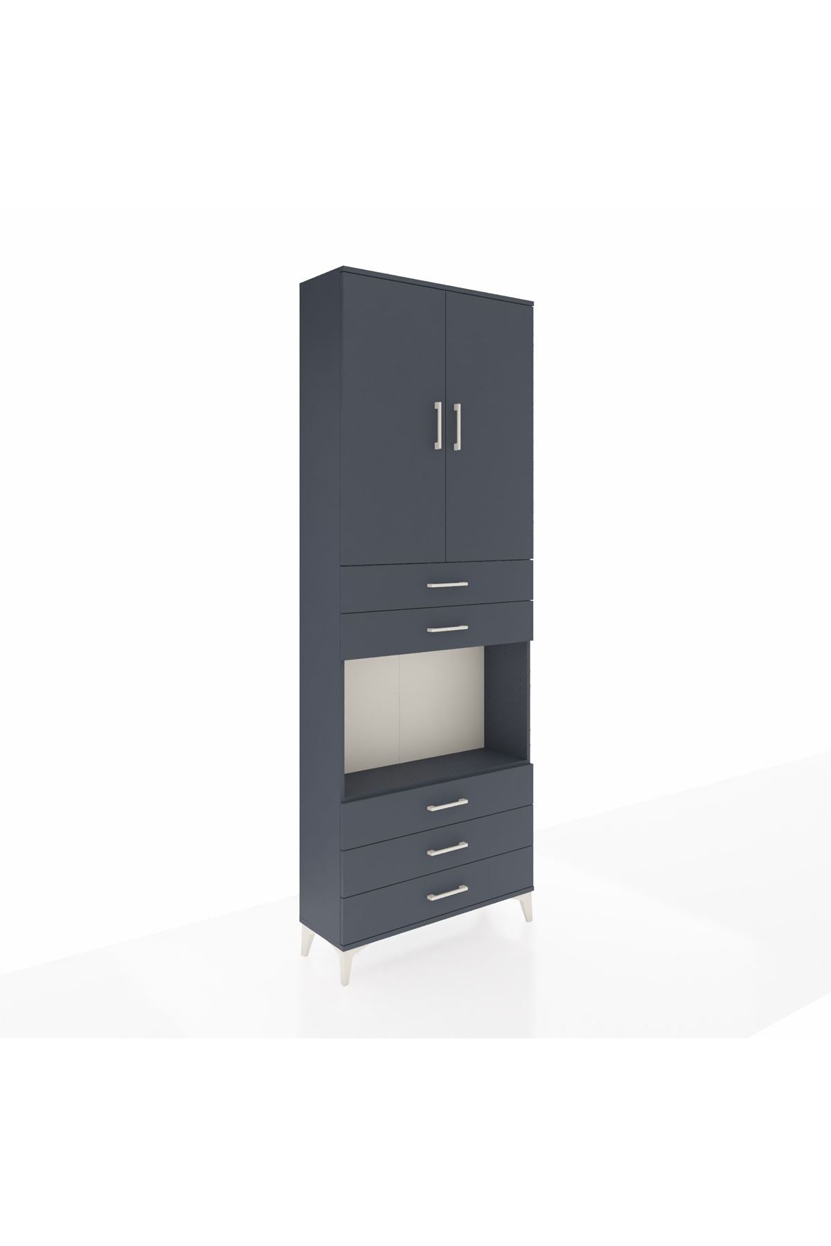 Arges Dolap 4 Raflı 5 Çekmeceli 2 Kapaklı 88x30x243 - S33M235V5A
