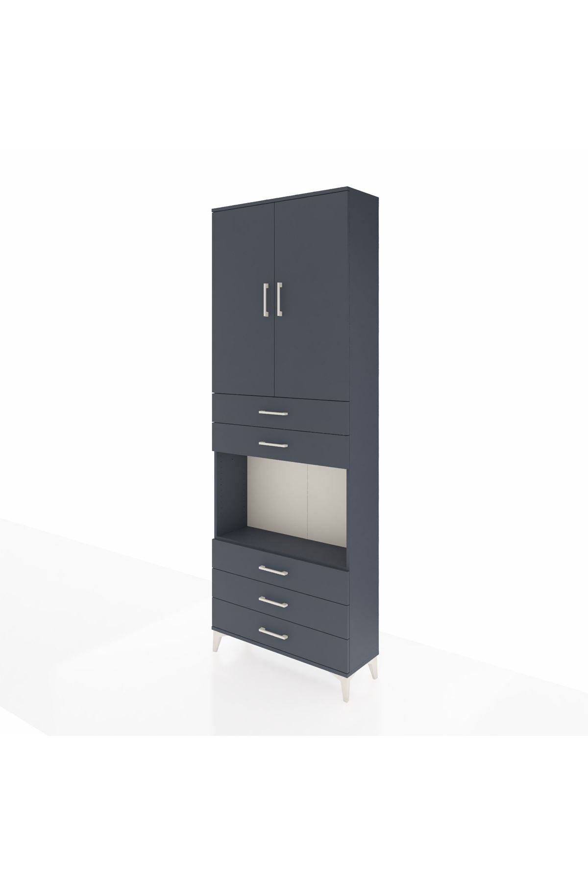 Arges Dolap 4 Raflı 5 Çekmeceli 2 Kapaklı 88x30x243 - S33M235V5A